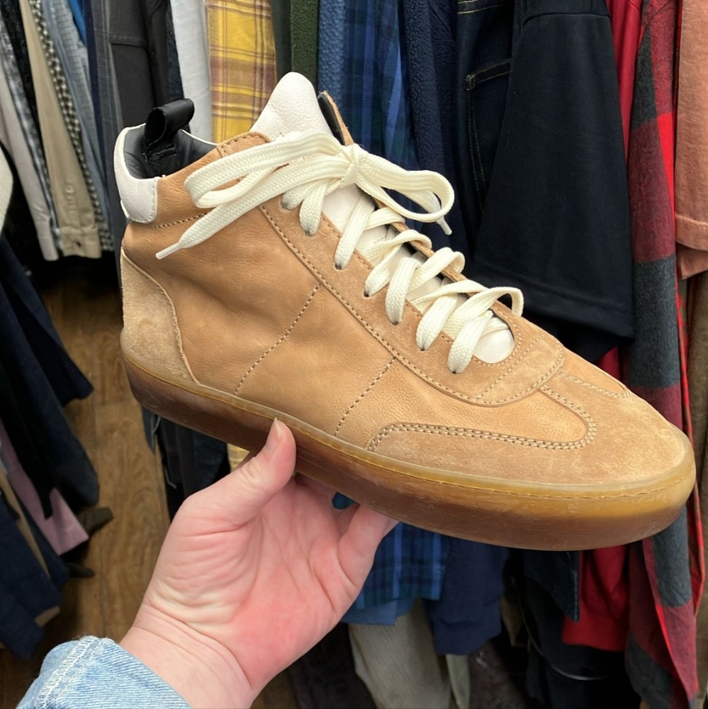 Nib Officine Creative Tan Leather Men's Sneakers Sz 40 in Men's and 7 in Women's